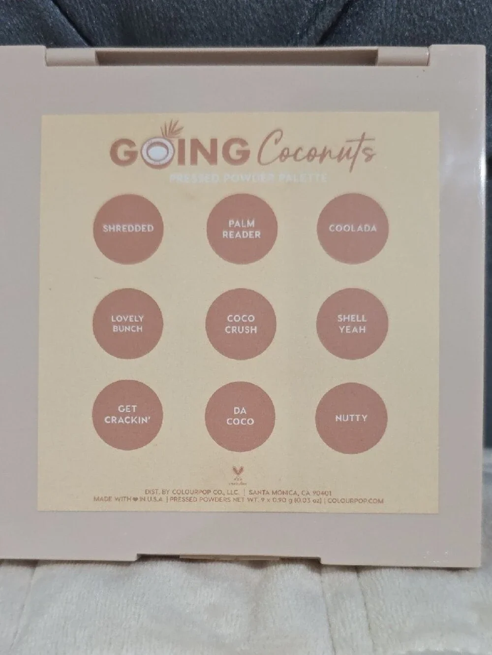 ColourPop Going Coconuts Neutral Browns Eyeshadow Palette